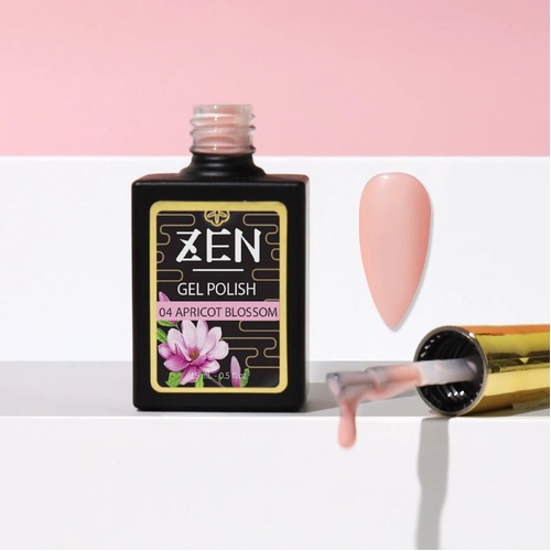 ZEN - Milky Gel Nails Polish - #04 Apricot Blossom - Japanese Garden Collection - 15ml