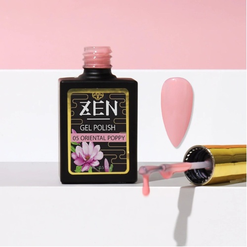 ZEN - Milky Gel Nails Polish - #05 Oriental Poppy - Japanese Garden Collection - 15ml