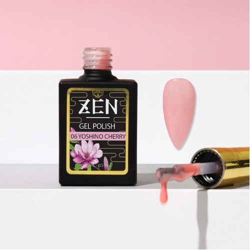 ZEN - Milky Gel Nails Polish - #06 Yoshino Cherry - Japanese Garden Collection - 15ml