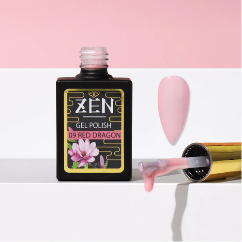 ZEN - Milky Gel Nails Polish - #09 Red Dragon - Japanese Garden Collection - 15ml