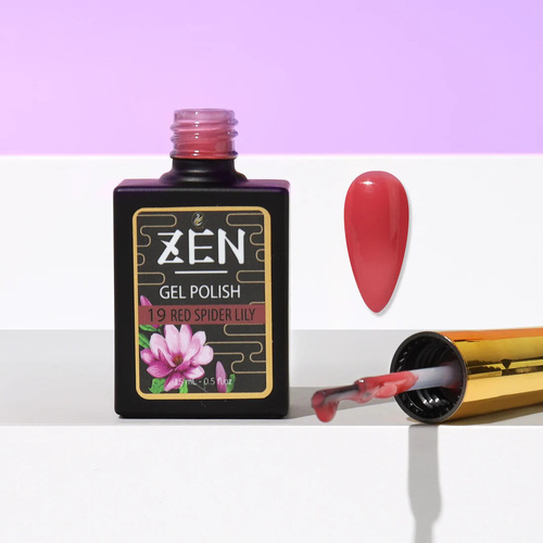 ZEN - Milky Gel Nails Polish - #19 Red Spider Lily - Winter Garden Collection - 15ml