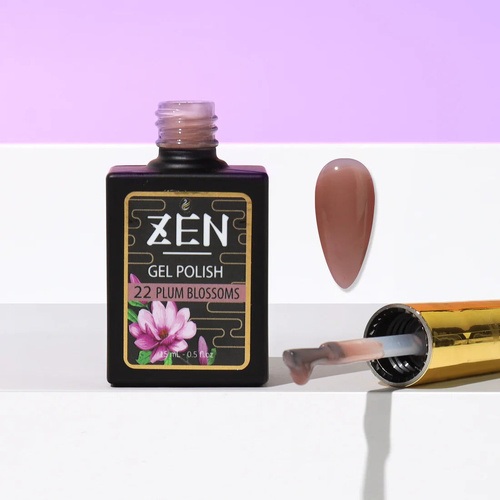 ZEN - Milky Gel Nails Polish - #22 Plum Blossoms - Winter Garden Collection - 15ml