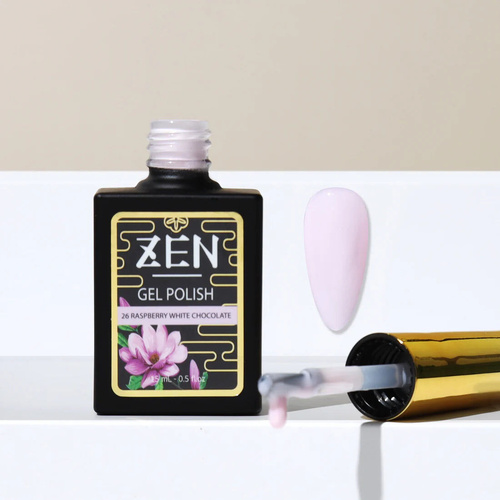 ZEN - Milky Gel Nails Polish - #26 - Raspberry white chocolate - Mochidoki Collection - 15ml