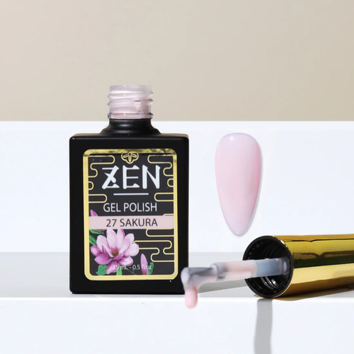 ZEN - Milky Gel Nails Polish - #27 - Sakura - Mochidoki Collection - 15ml