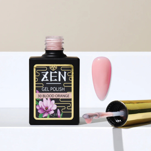 ZEN - Milky Gel Nails Polish - #30 - Blood Orange - Mochidoki Collection - 15ml