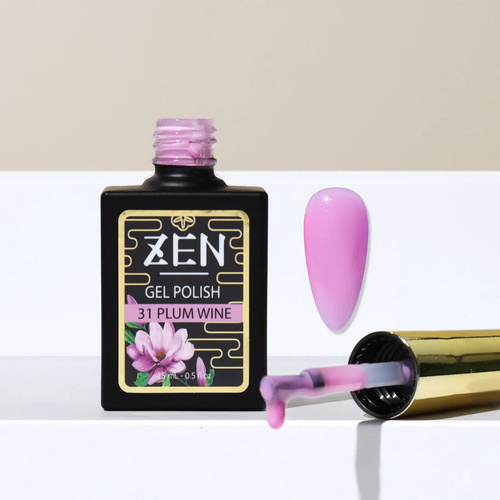 ZEN - Milky Gel Nails Polish - #31 - Plum Wine - Mochidoki Collection - 15ml