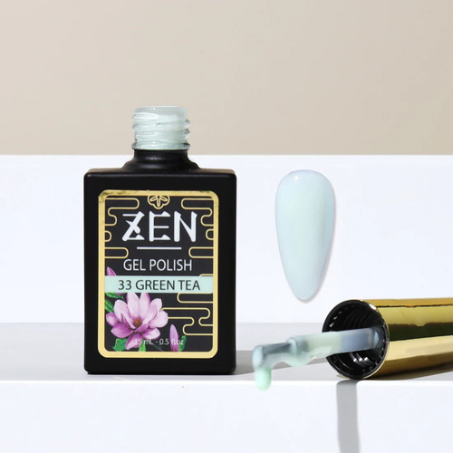 ZEN - Milky Gel Nails Polish - #33 - Green Tea - Mochidoki Collection - 15ml