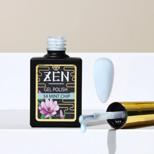 ZEN - Milky Gel Nails Polish - #34 - Mint Chip - Mochidoki Collection - 15ml