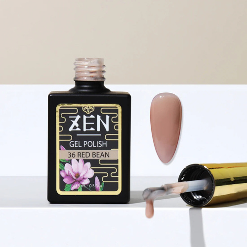 ZEN - Milky Gel Nails Polish - #36 - Red Bean - Mochidoki Collection - 15ml