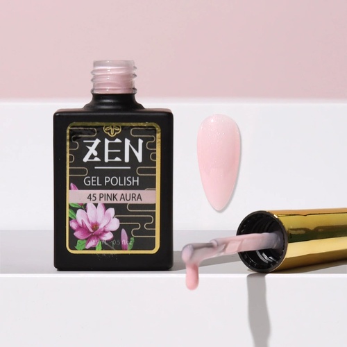 ZEN - Milky Gel Nails Polish - #45 Pink Aura - Sakura Glimmer Collection - 15ml