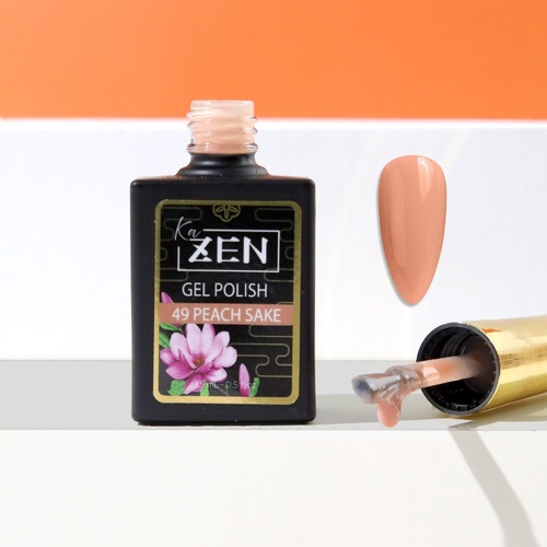 ZEN - Milky Gel Nails Polish - #49 Peach Sake - Aki Yume Collection - 15ml