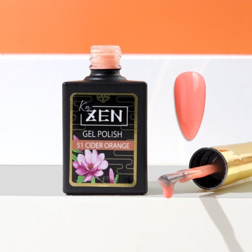 ZEN - Milky Gel Nails Polish - #51 Cider Orange - Aki Yume Collection - 15ml