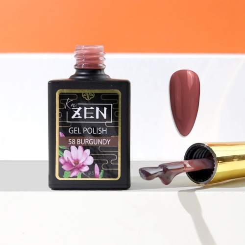 ZEN - Milky Gel Nails Polish - #58 Burgundy - Aki Yume Collection - 15ml