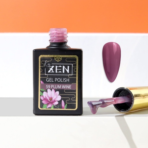 ZEN - Milky Gel Nails Polish - #59 Plum Wine - Aki Yume Collection - 15ml