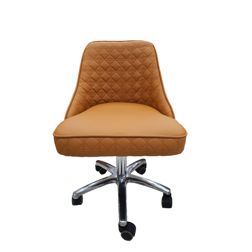 Nail Salon Chair Stool Round Hydraulic Leather PU 1030 Cappuccino