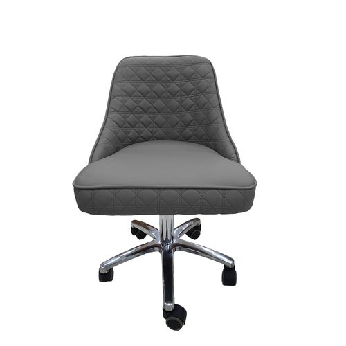 Nail Salon Chair Stool Round Hydraulic Leather PU 1030 Grey