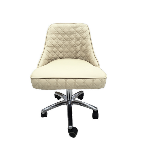Nail Salon Chair Stool Round Hydraulic Leather PU 1030 Khaki